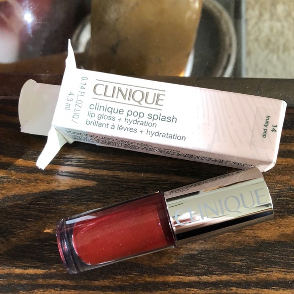 New Clinique Pop Splash Lip Gloss + Hydration in shade Fruity Pop Full size - Picture 1 of 5